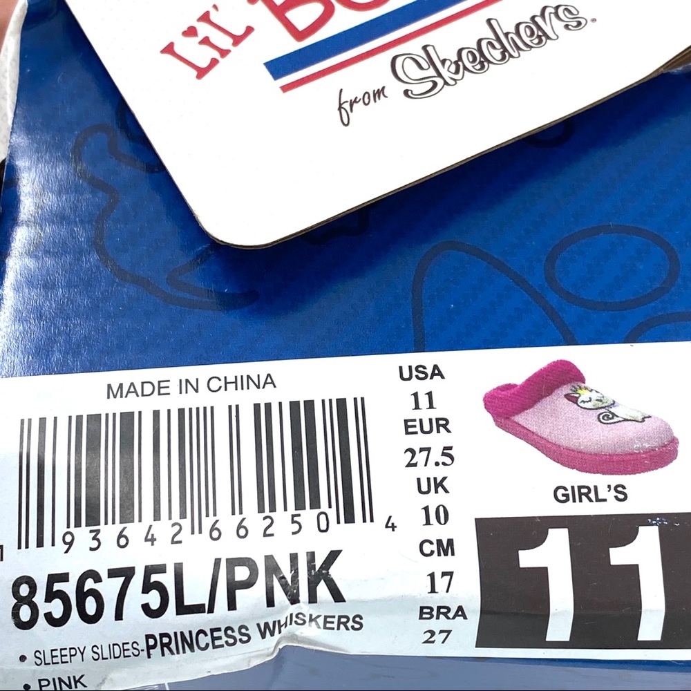 Skechers Girls' Lil BOBS Sleepy Slides Pink  11 - Picture 5 of 5